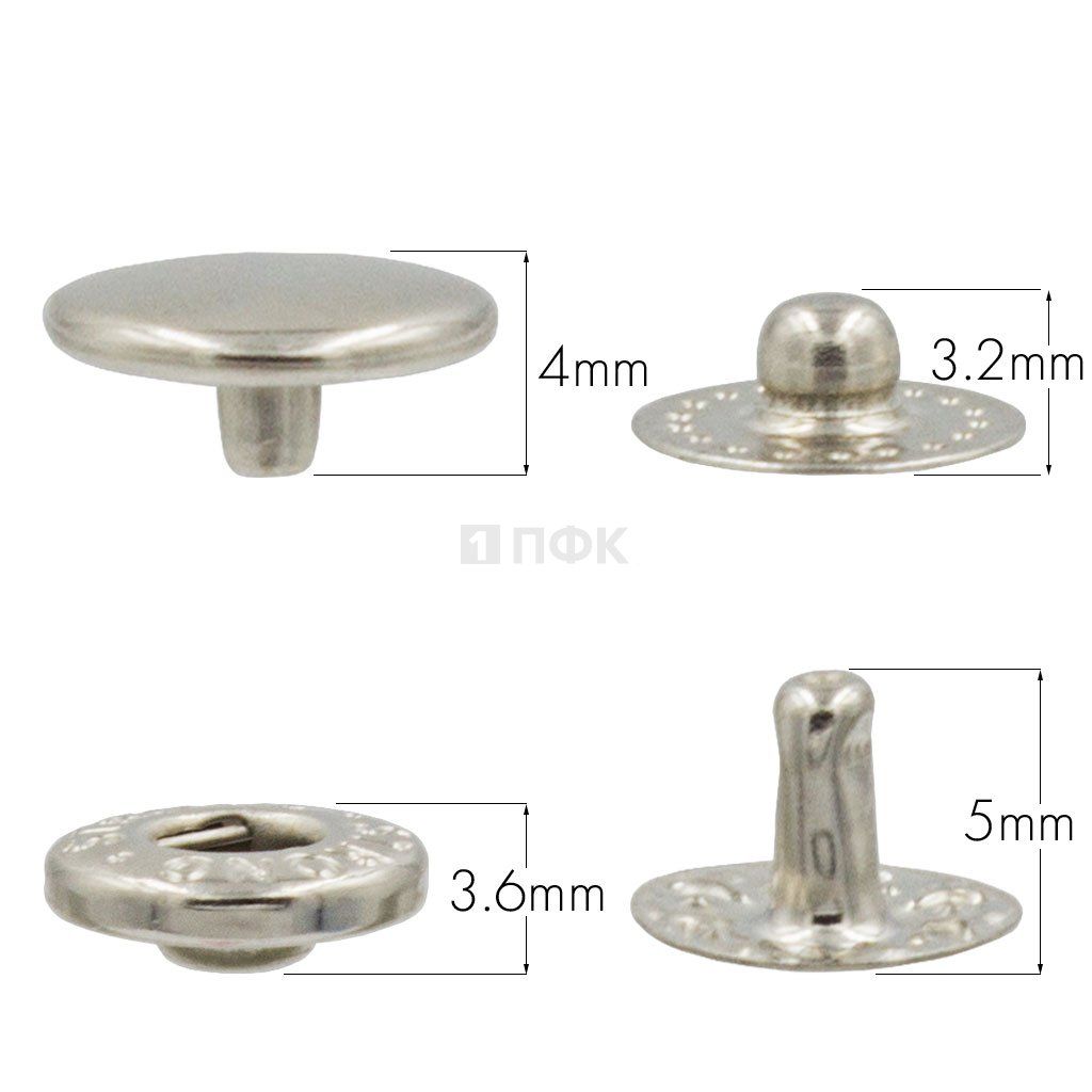 Кнопка для одежды 10мм Альфа латунь цв никель (уп 1440шт) STRONG — ПФКР Кнопка для одежды 10мм Альфа латунь цв никель (уп 1440шт) STRONG