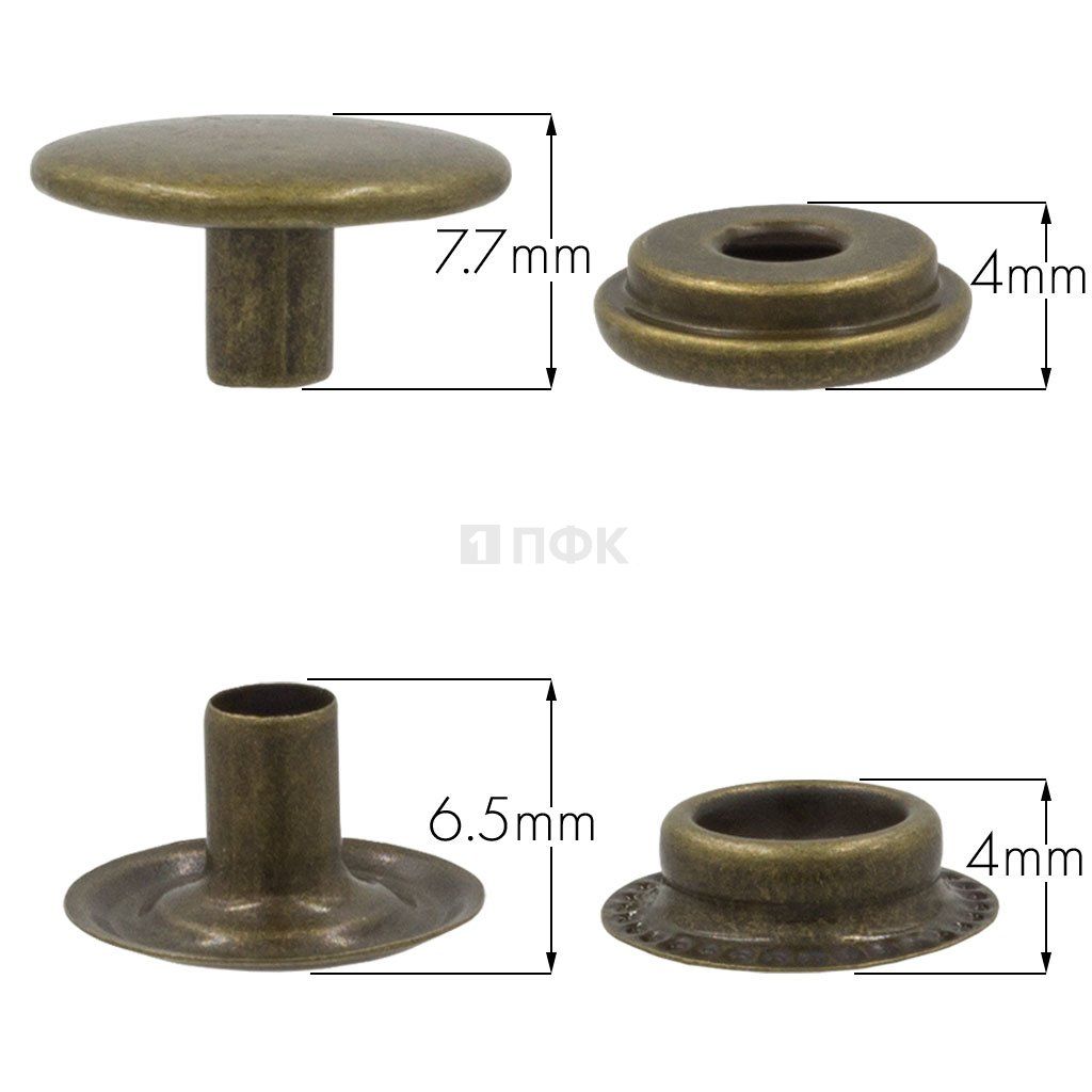 Кнопка для одежды 15мм №61 нерж цв антик (уп 720шт) NEW STAR