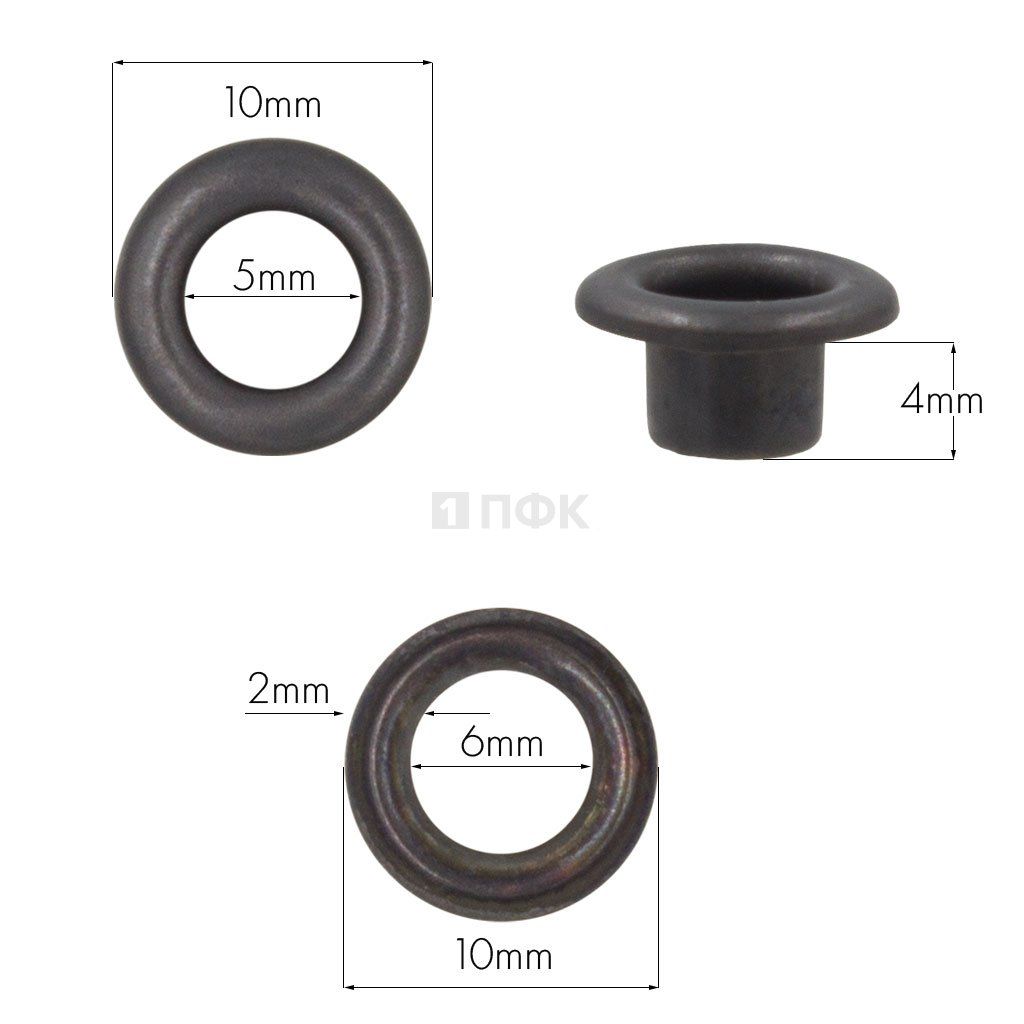 Люверсы №3 5мм сталь эконом цв оксид (уп 5000шт/100000шт) 