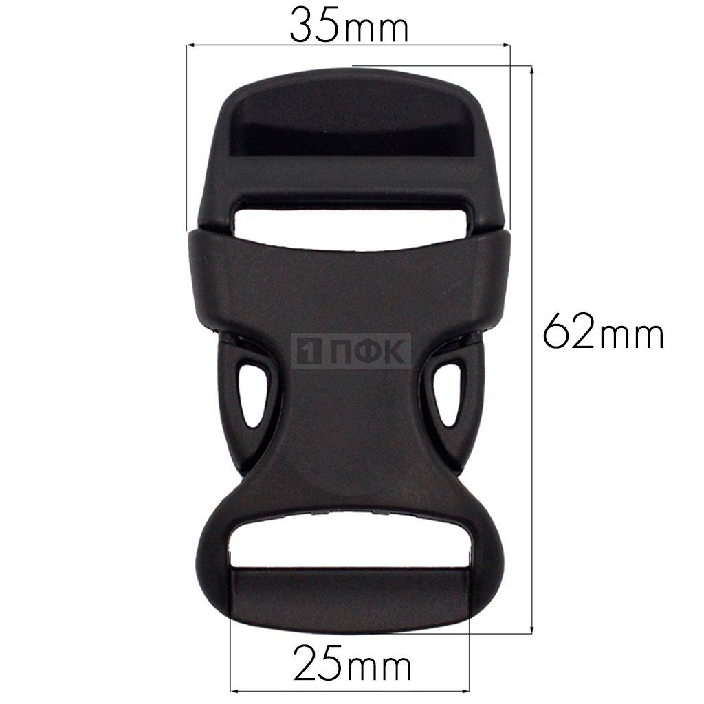 Фастекс Ф-25/6 (защелка-трезубец) ПА 25мм цв черный (уп 1000шт) — ПФКР Фастекс Ф-25/6 (защелка-трезубец) ПА 25мм цв черный (уп 1000шт)
