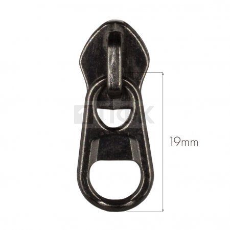 Бегунок для спиральной (витой) молнии тип 5 галант цв никель тем (уп 1000шт/10000шт) арт.NR KKY