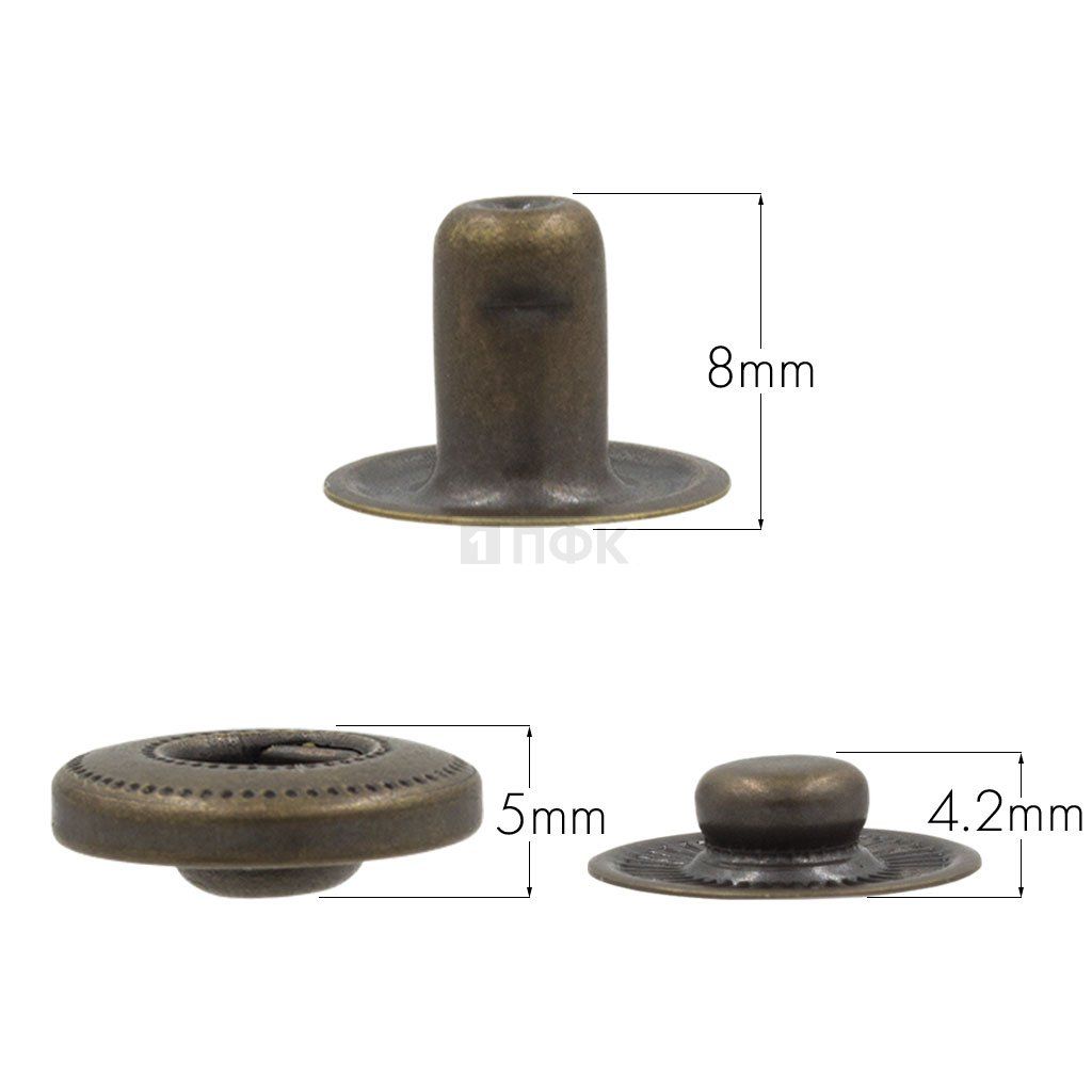 3 Части кнопки для одежды 15мм Альфа нерж цв антик (уп 720шт) BUTTONI — ПФКР 3 Части кнопки для одежды 15мм Альфа нерж цв антик (уп 720шт) BUTTONI