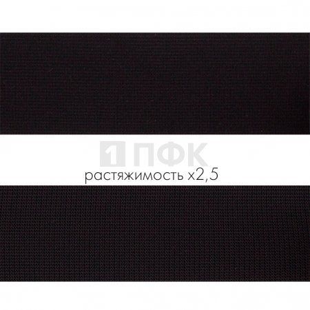 Резинка тканая 40мм 24 гр/м цв черный (уп 50м/200м)