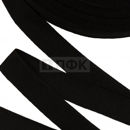 Стропа окантовочная 40мм 9,74 гр/м цв черный (рул 100м/уп 800м) РБ