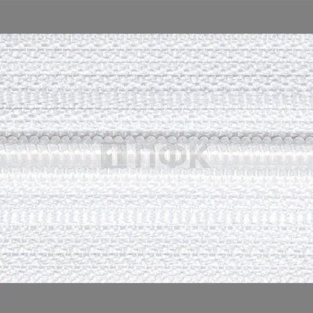 Рулонная молния спиральная (витая) тип 10 33гр цв 101 улучшенная (рул 100м/уп 1000м)