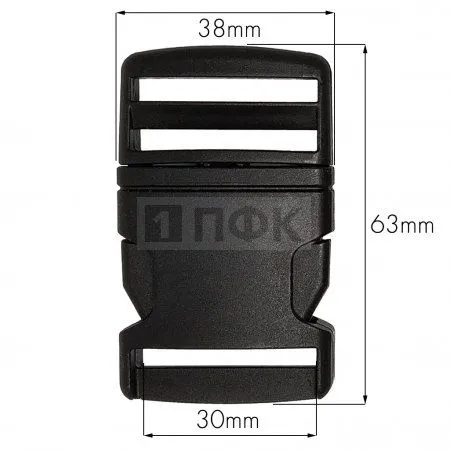 Фастекс (защелка-трезубец) арт.8921 ПП 30мм цв черный (уп 3900шт)