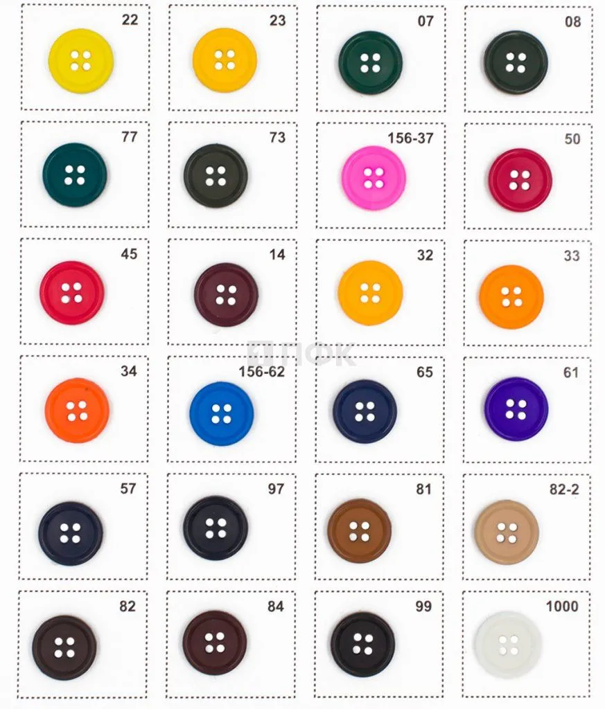 Пуговица 4000 ПА 15мм цв в ассортименте (уп 1000шт)
