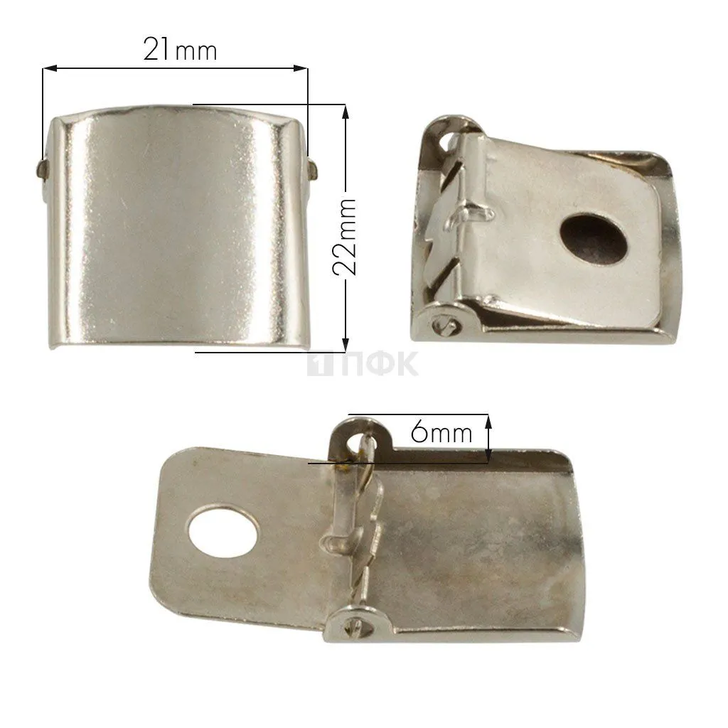 Застежка для бейсболки 20мм цв никель (уп 500шт) — ПФКР Застежка для бейсболки 20мм цв никель (уп 500шт)